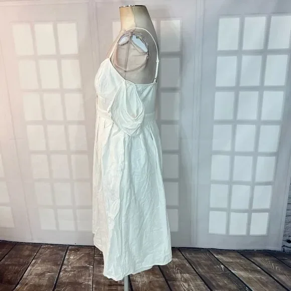 Lulu’s I've Got Love White Off-the-Shoulder Midi Dress size medium - Picture 11 of 15